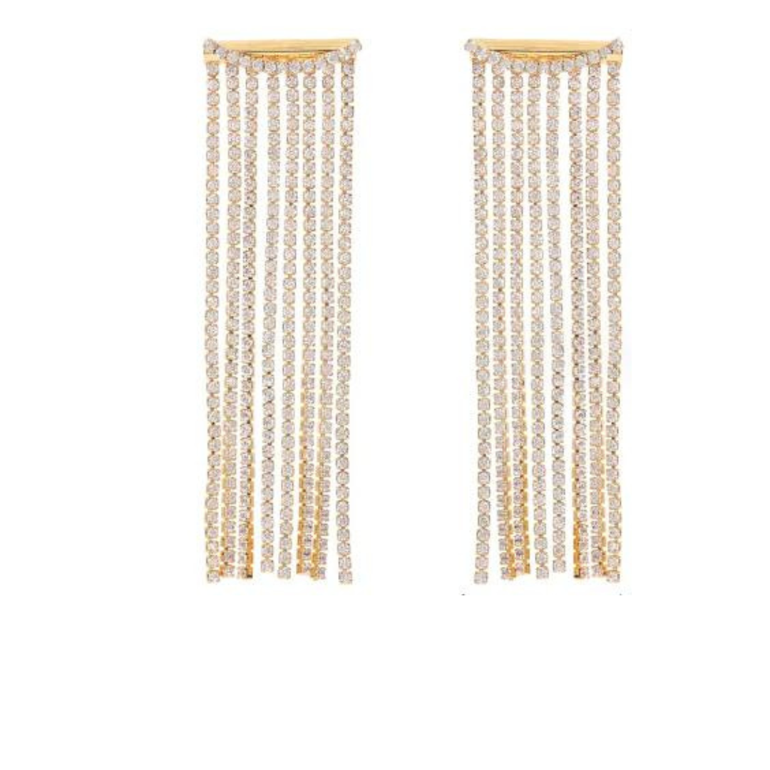 Curtain CZ Earrings