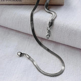 Liquid Herringbone Chain Necklace