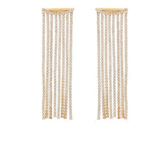 Curtain CZ Earrings