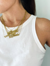 Cancer Zodiac Nameplate Necklace - CELESTE SOL Jewelry 