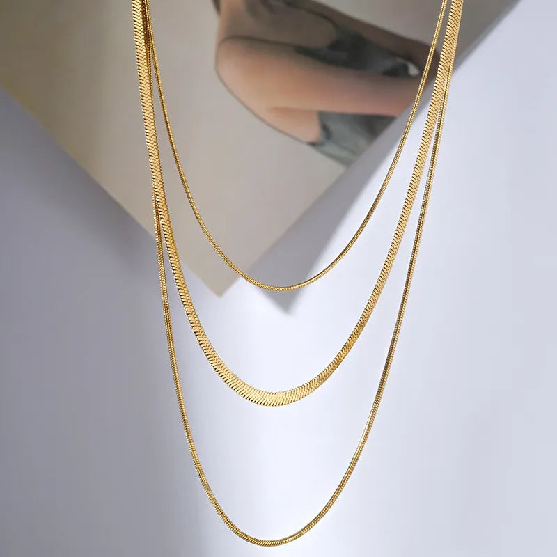 Triple Strand Liquid Gold Necklace