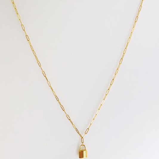 Patricia Padlock Pendant Wrap Necklace - CELESTE SOL Jewelry 
