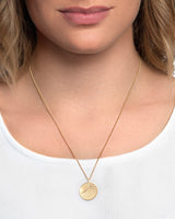 24K Gold Plated Sterling Silver Small SOL Coin Necklace - CELESTE SOL Jewelry 